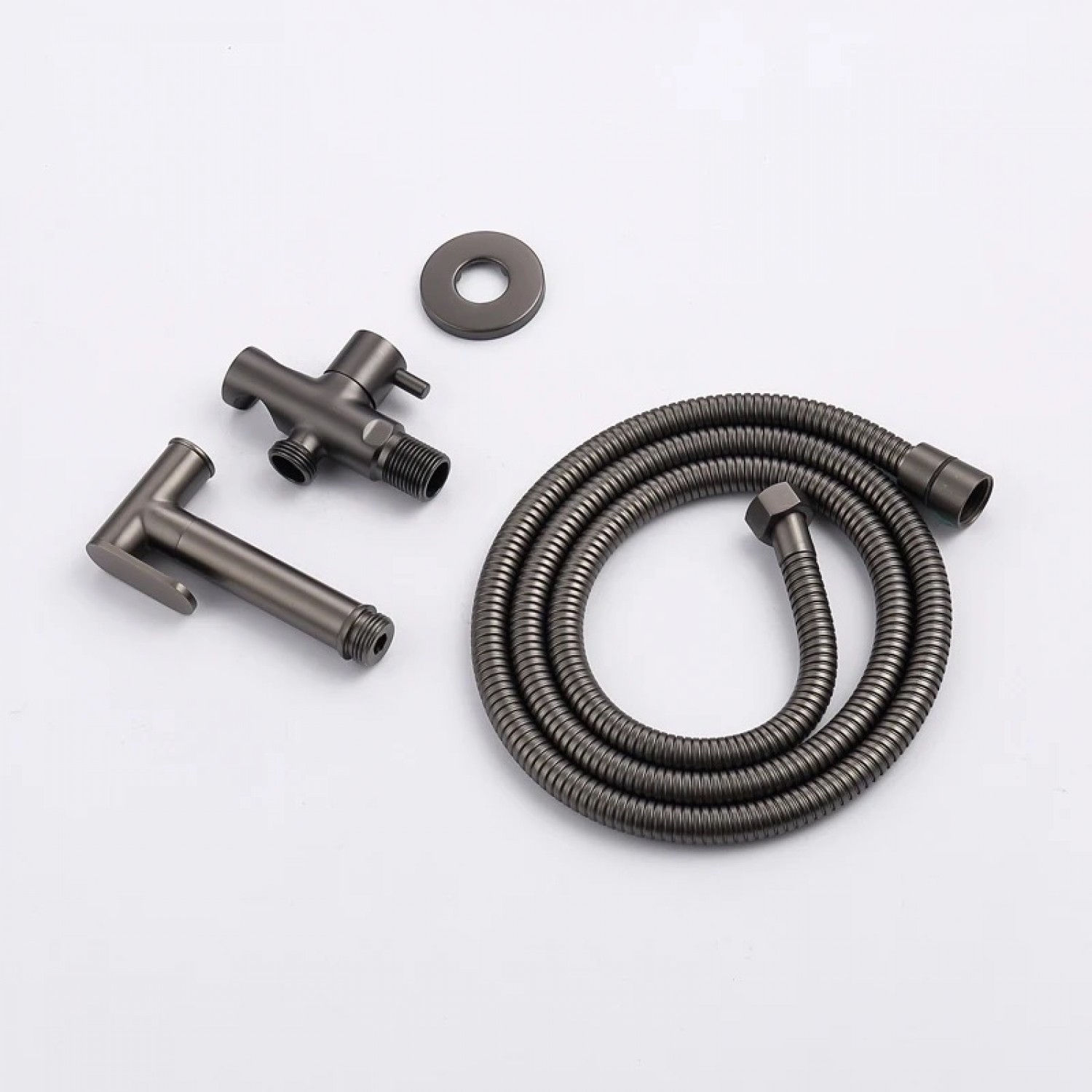 STOCCO Επιτοίχιο Σετ Μπιντέ με Ντουζάκι shut-off NR-404 Gun Metal