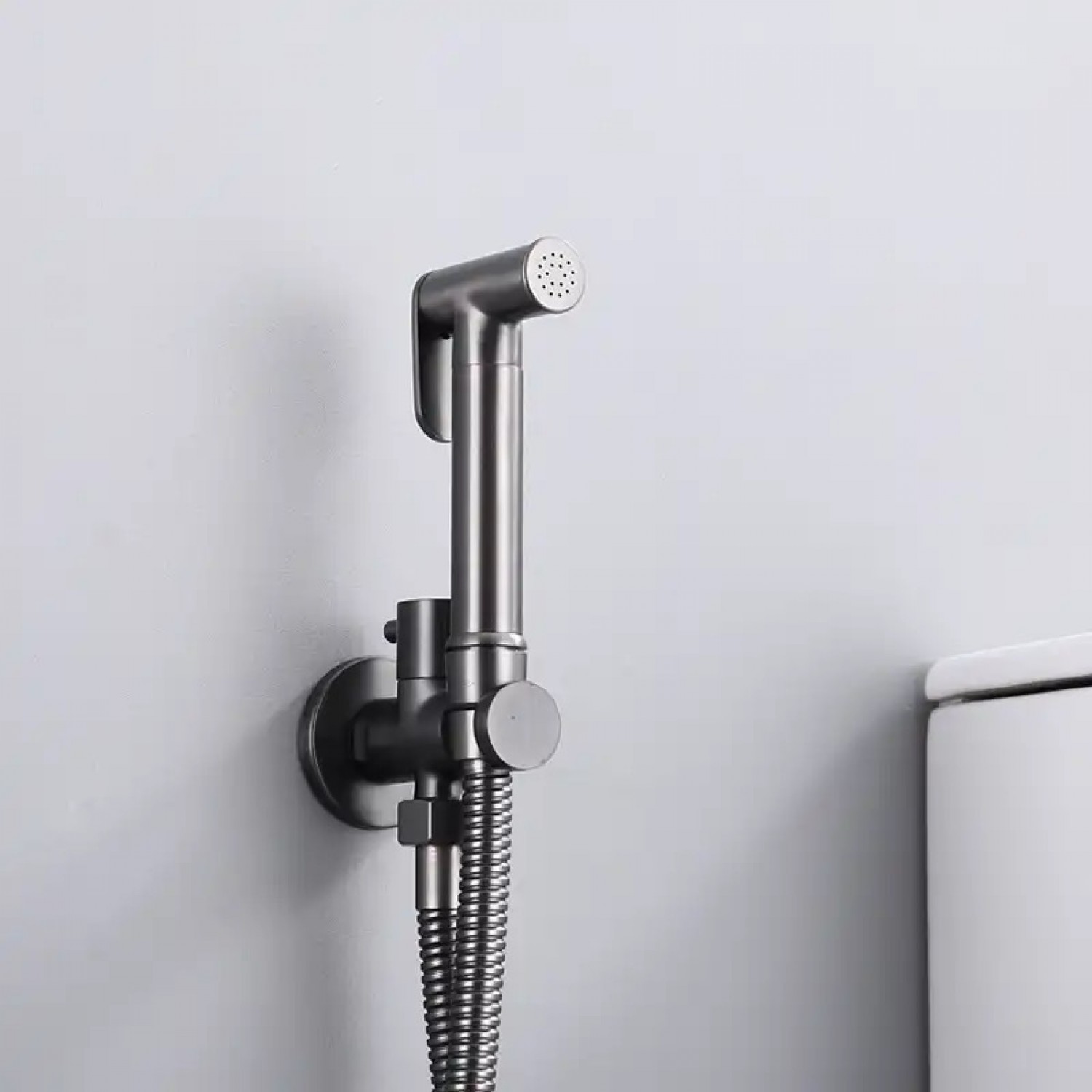 STOCCO Επιτοίχιο Σετ Μπιντέ με Ντουζάκι shut-off NR-404 Gun Metal