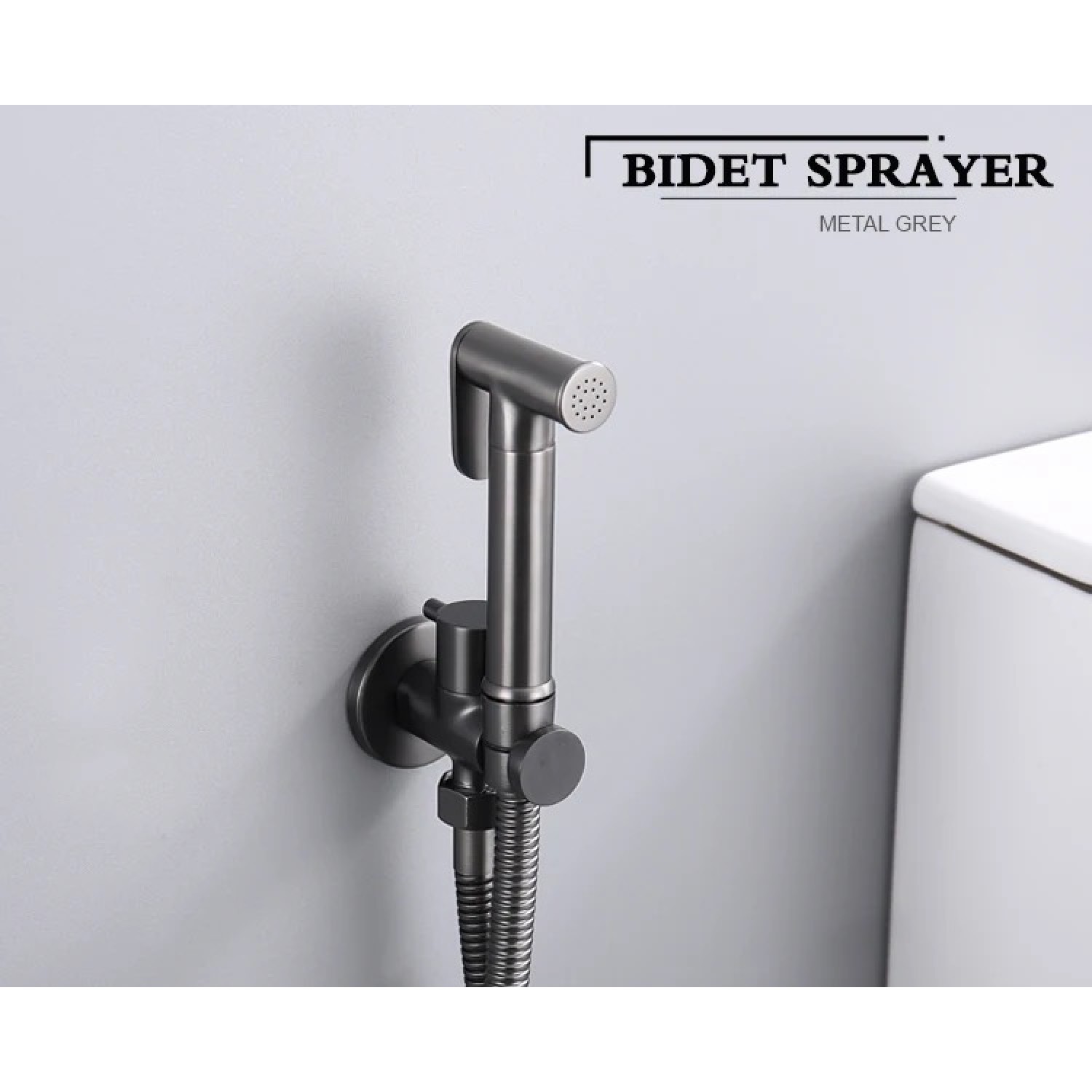 STOCCO Επιτοίχιο Σετ Μπιντέ με Ντουζάκι shut-off NR-404 Gun Metal