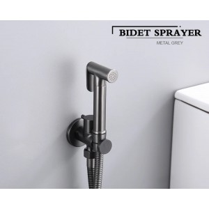 STOCCO Επιτοίχιο Σετ Μπιντέ με Ντουζάκι shut-off NR-404 Gun Metal