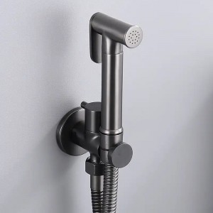 STOCCO Επιτοίχιο Σετ Μπιντέ με Ντουζάκι shut-off NR-404 Gun Metal