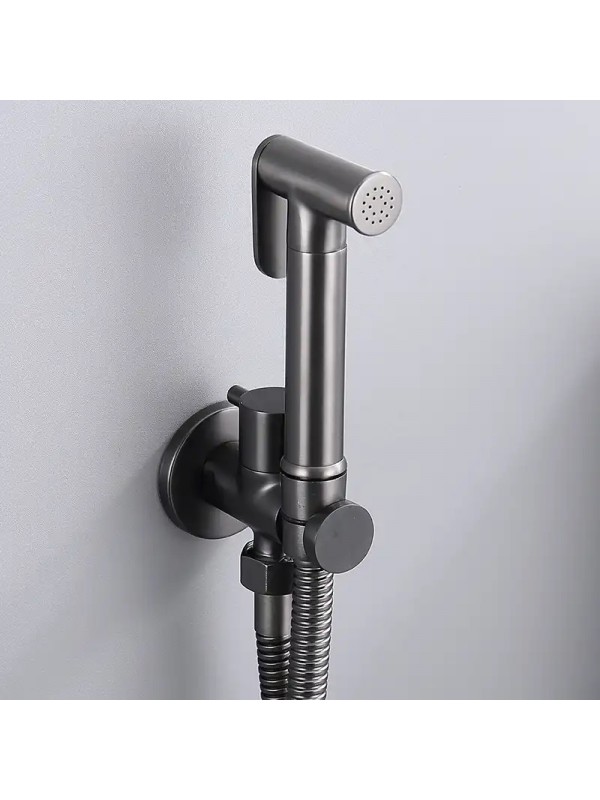 STOCCO Επιτοίχιο Σετ Μπιντέ με Ντουζάκι shut-off NR-404 Gun Metal