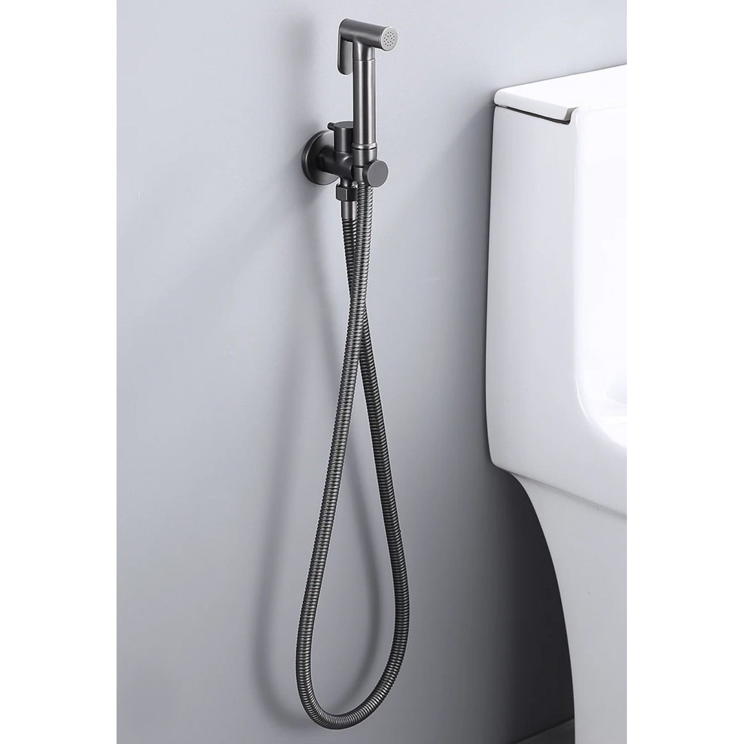 STOCCO Επιτοίχιο Σετ Μπιντέ με Ντουζάκι shut-off NR-404 Gun Metal