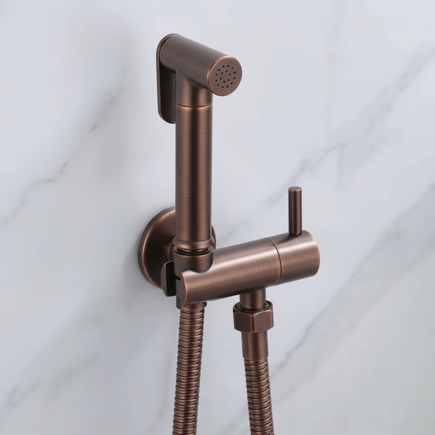 STOCCO Επιτοίχιο Σετ Μπιντέ με Ντουζάκι shut-off NR-404 BRUSHED ROSE