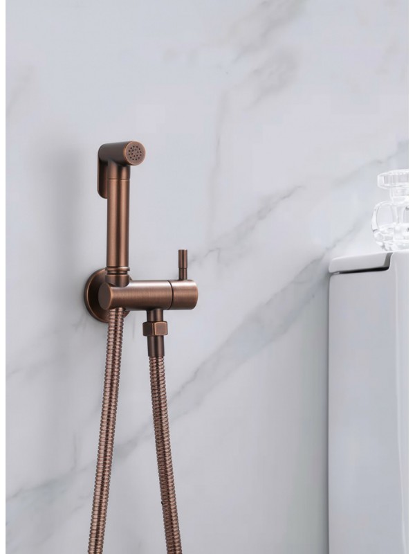 STOCCO Επιτοίχιο Σετ Μπιντέ με Ντουζάκι shut-off NR-404 BRUSHED ROSE