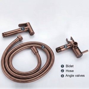 STOCCO Επιτοίχιο Σετ Μπιντέ με Ντουζάκι shut-off NR-404 BRUSHED ROSE