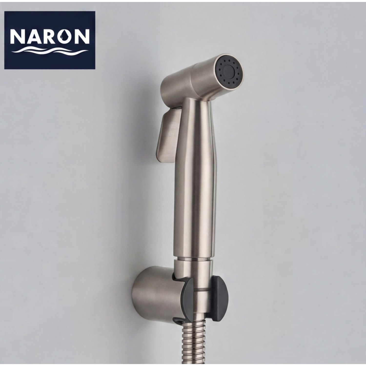 Naron Επιτοίχιο Σετ Μπιντέ με Ντουζάκι shut-off NR605MN MAT NICKEL Σπίτι-Κήπος