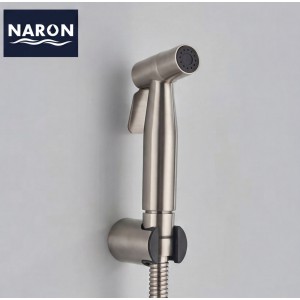 Naron Επιτοίχιο Σετ Μπιντέ με Ντουζάκι shut-off NR605MN MAT NICKEL Σπίτι-Κήπος