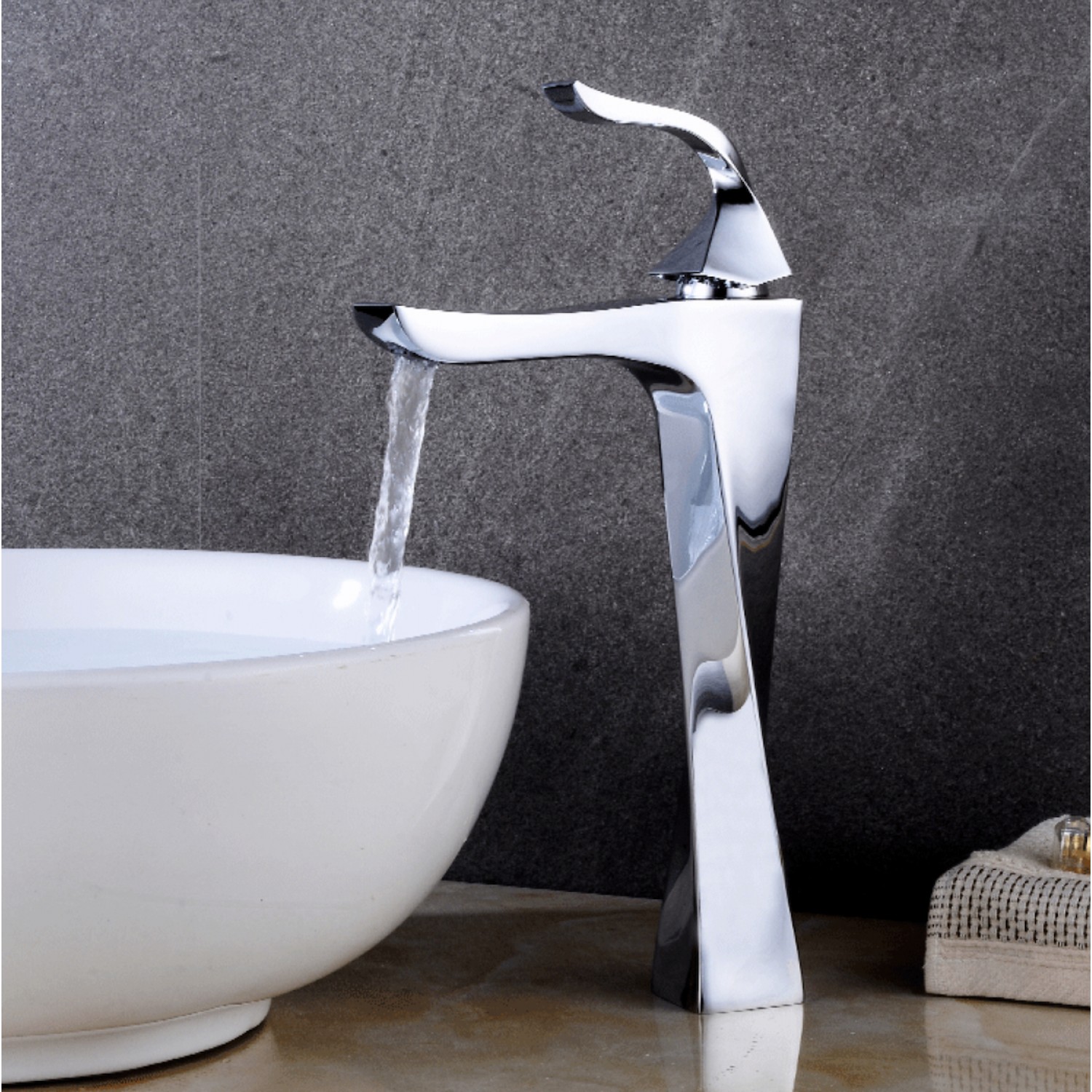 Luxury Ψηλή Μπαταρία Νιπτήρα Ανάμεικτη PO255 CHROME