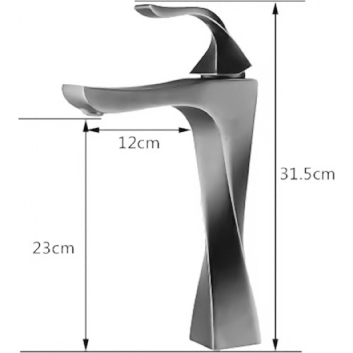 Luxury Ψηλή Μπαταρία Νιπτήρα Ανάμεικτη PO255 CHROME