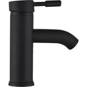 Μπαταρία νιπτήρα ανάμεικτη κοντή Hot Cold Water Mixer με όλα τα παρελκόμενα εγκατάστασης PO556 ΜΑΥΡΗ ΜΑΤ