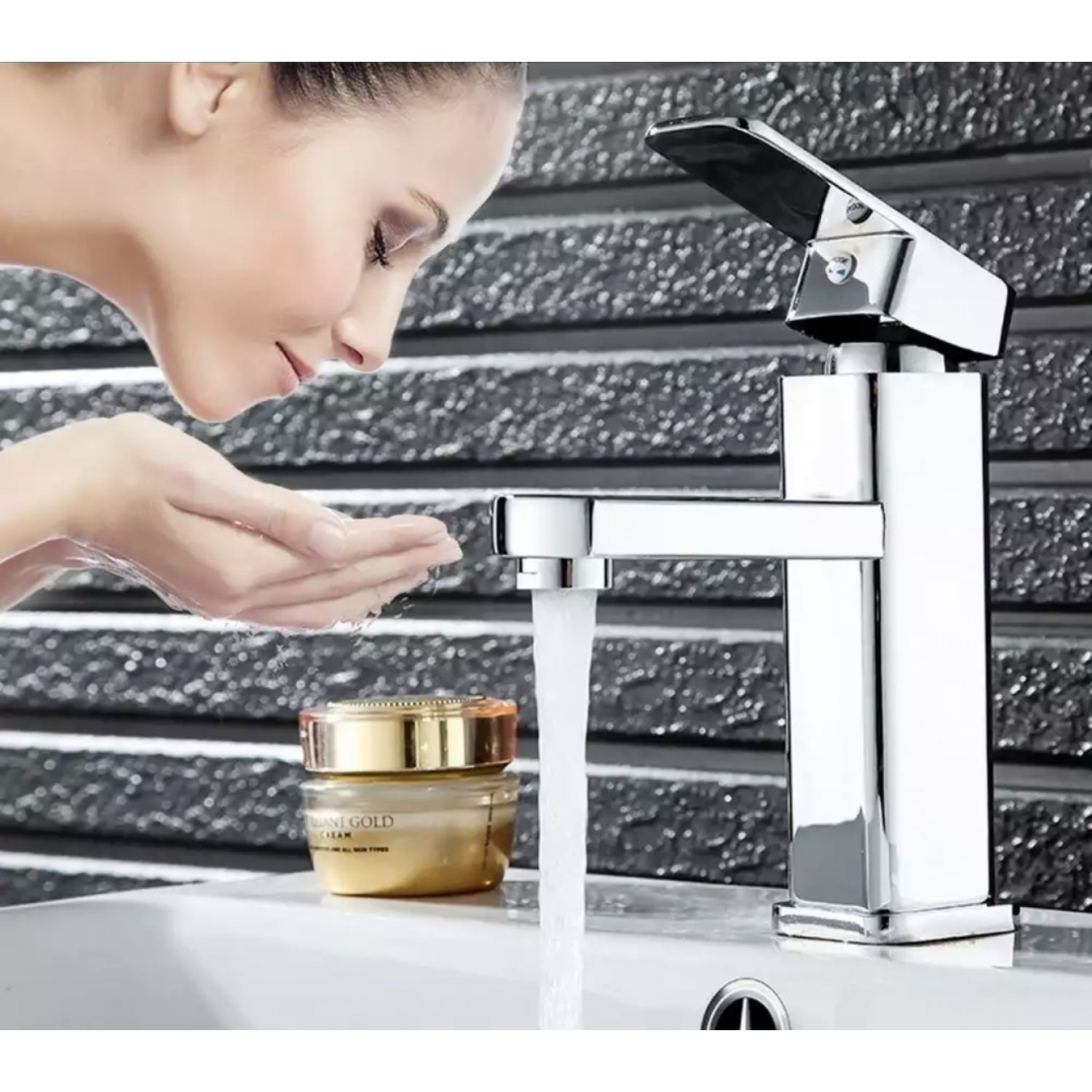 Μπαταρία Νιπτήρα Ανάμεικτη Χαμηλή PO71 CHROME