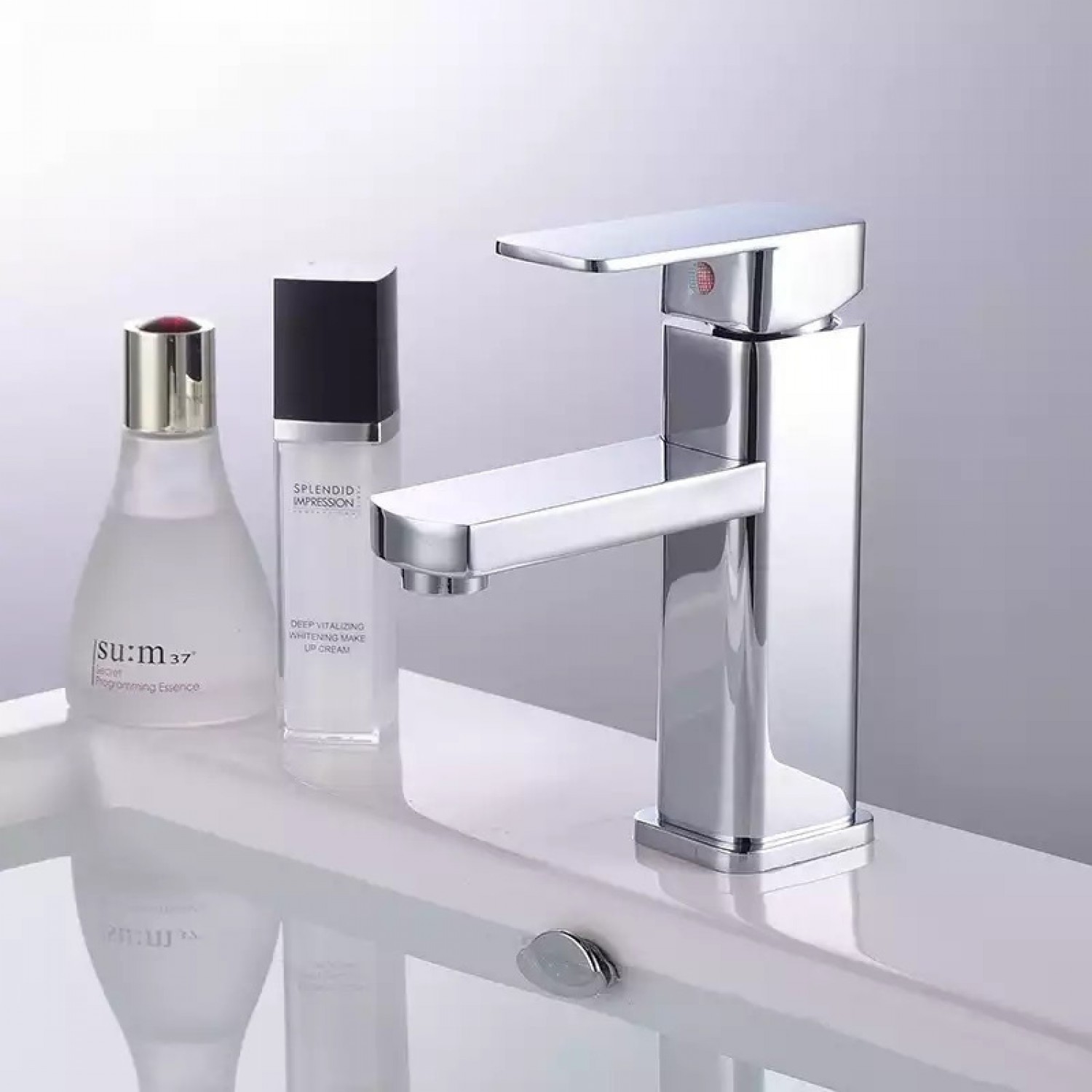 Μπαταρία Νιπτήρα Ανάμεικτη Χαμηλή PO71 CHROME