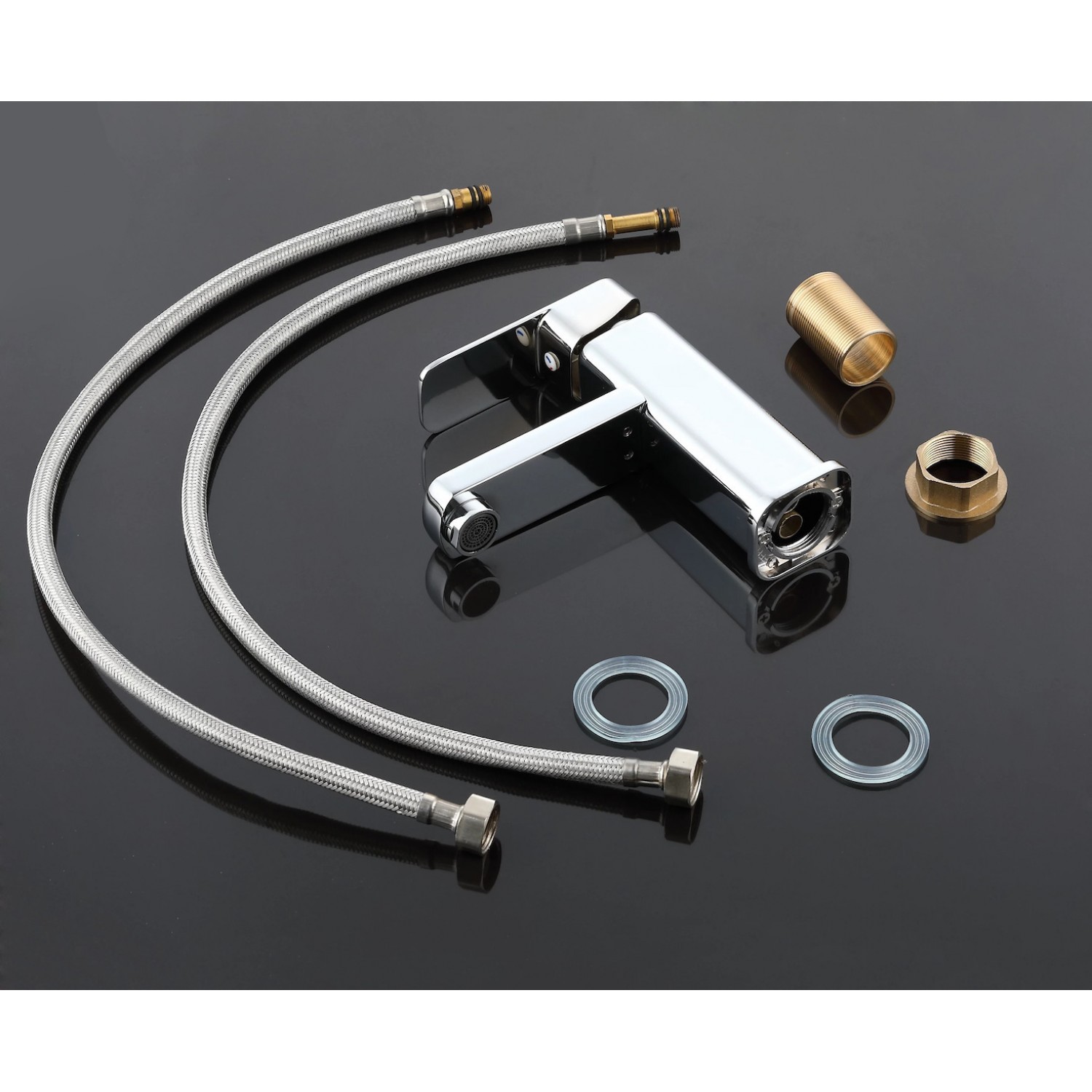 Μπαταρία Νιπτήρα Ανάμεικτη Χαμηλή PO71 CHROME