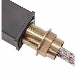 Μπαταρία Νιπτήρα Luxury Χαμηλή αναμεικτική καταρράκτης BR2018 BLACK MAT