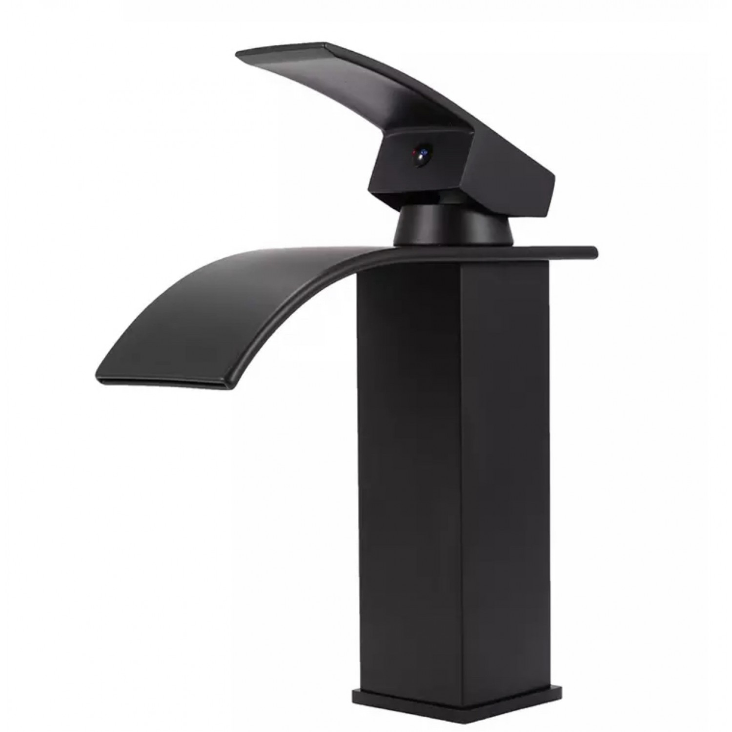 Μπαταρία Νιπτήρα Luxury Χαμηλή αναμεικτική καταρράκτης BR2018 BLACK MAT