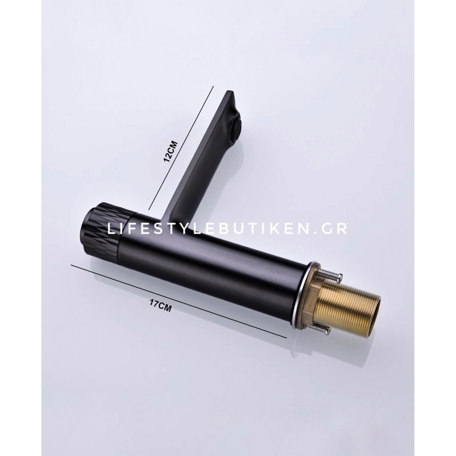 Luxury Μπαταρία Νιπτήρα με Πάτημα Κουμπιού STOCCO BZ8822B Black Mat