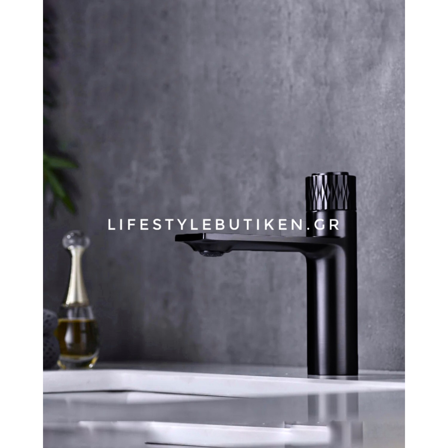 Luxury Μπαταρία Νιπτήρα με Πάτημα Κουμπιού STOCCO BZ8822B Black Mat