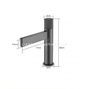 Χαμηλή Μπαταρία Νιπτήρα Stocco FZ5501GG Gun Grey