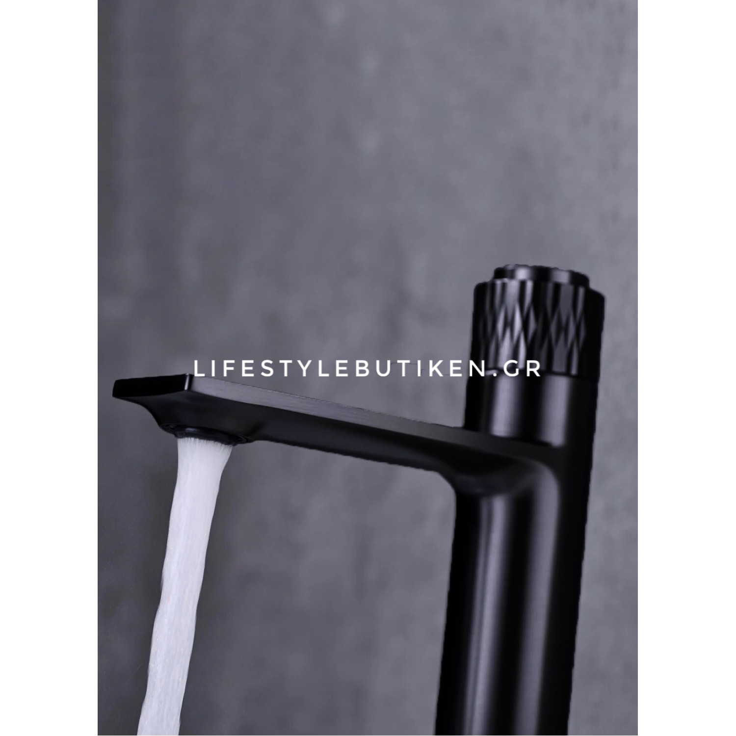 Luxury Μπαταρία Νιπτήρα με Πάτημα Κουμπιού STOCCO BZ8822B Black Mat