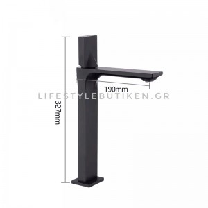 Πολυτελής μπαταρία πάγκου ψηλή fashion design BR2023 Black mat