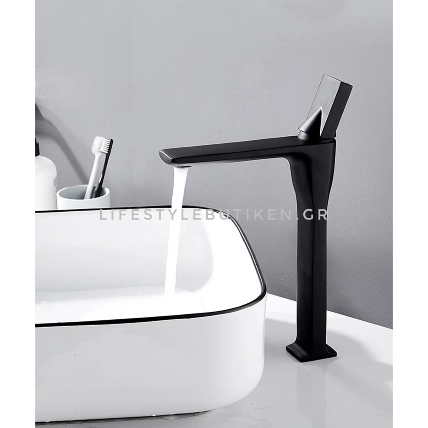 Πολυτελής μπαταρία πάγκου ψηλή fashion design BR2023 Black mat