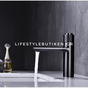 Luxury Μπαταρία Νιπτήρα με Πάτημα Κουμπιού STOCCO BZ8822B Black Mat