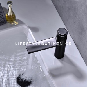 Luxury Μπαταρία Νιπτήρα με Πάτημα Κουμπιού STOCCO BZ8822B Black Mat