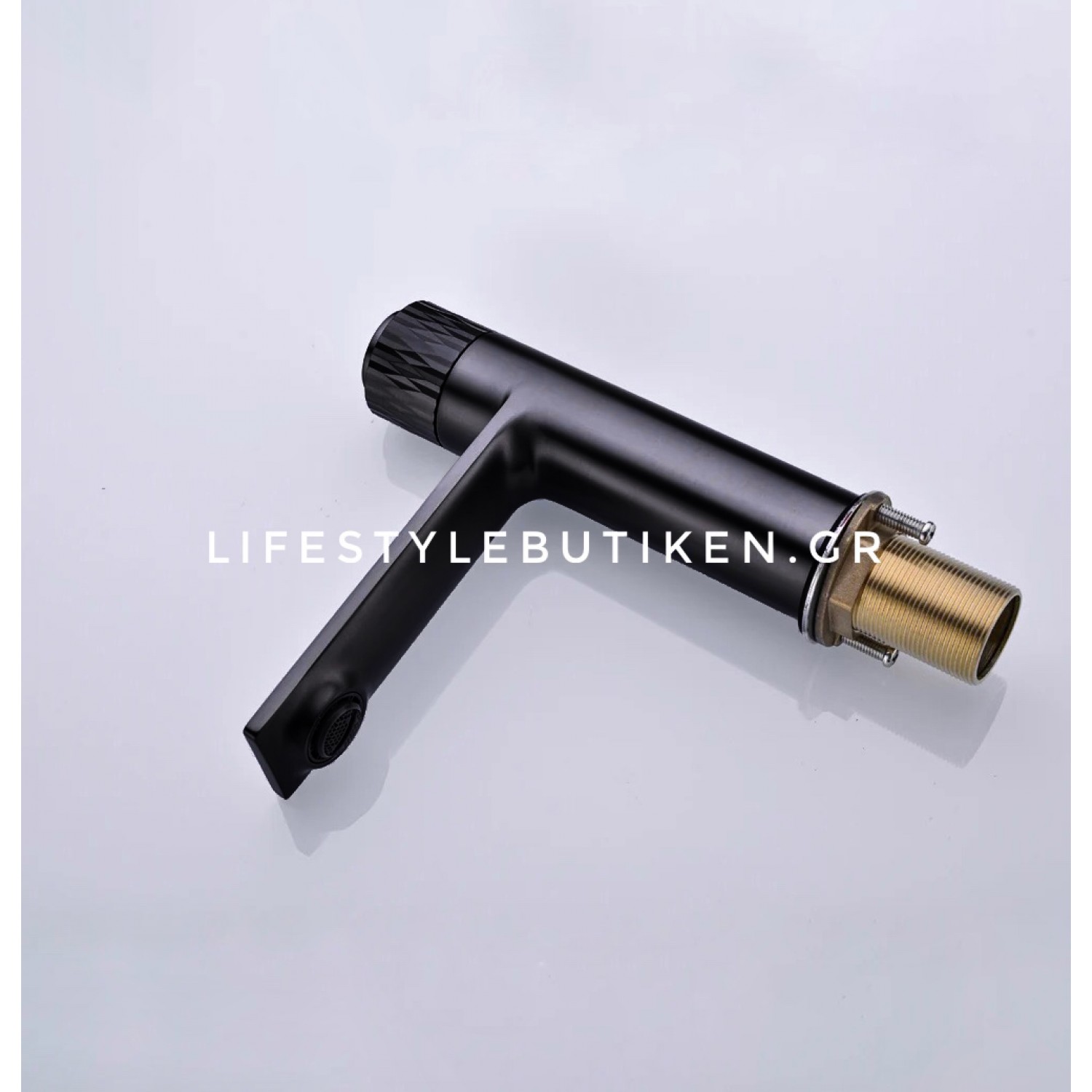 Luxury Μπαταρία Νιπτήρα με Πάτημα Κουμπιού STOCCO BZ8822B Black Mat