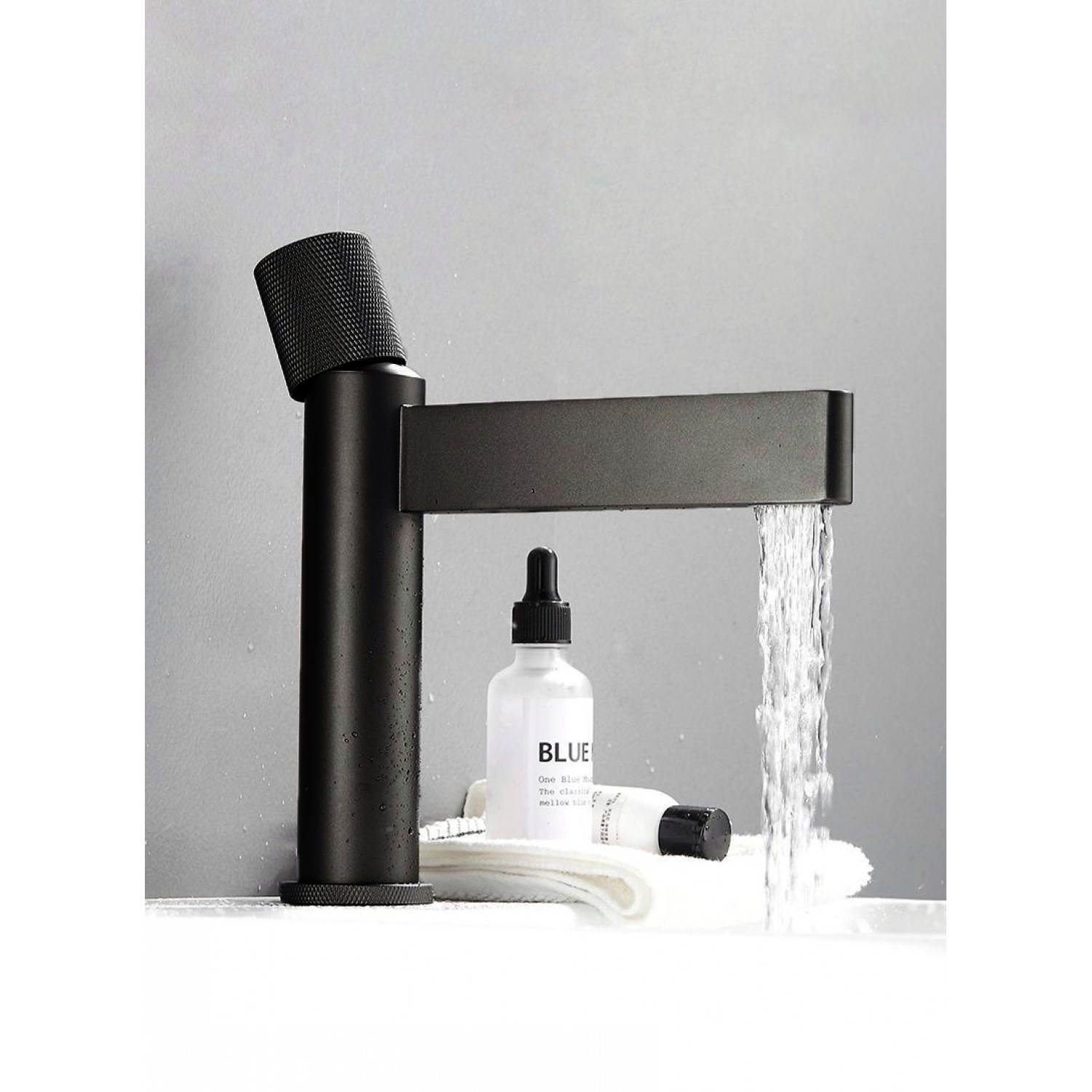 Χαμηλή Μπαταρία Νιπτήρα Stocco FZ5501B BLACK MAT