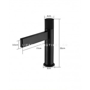 Χαμηλή Μπαταρία Νιπτήρα Stocco FZ5501B BLACK MAT