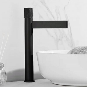 Ψηλή Μπαταρία Πάγκου Νιπτήρα Stocco FZ5502BL Black Mat