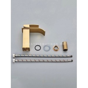 Naron Μπαταρία νιπτήρα καταρράκτης αναμεικτική NR1020 Polished Gold