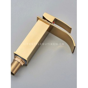Naron Μπαταρία νιπτήρα καταρράκτης αναμεικτική NR1020 Polished Gold