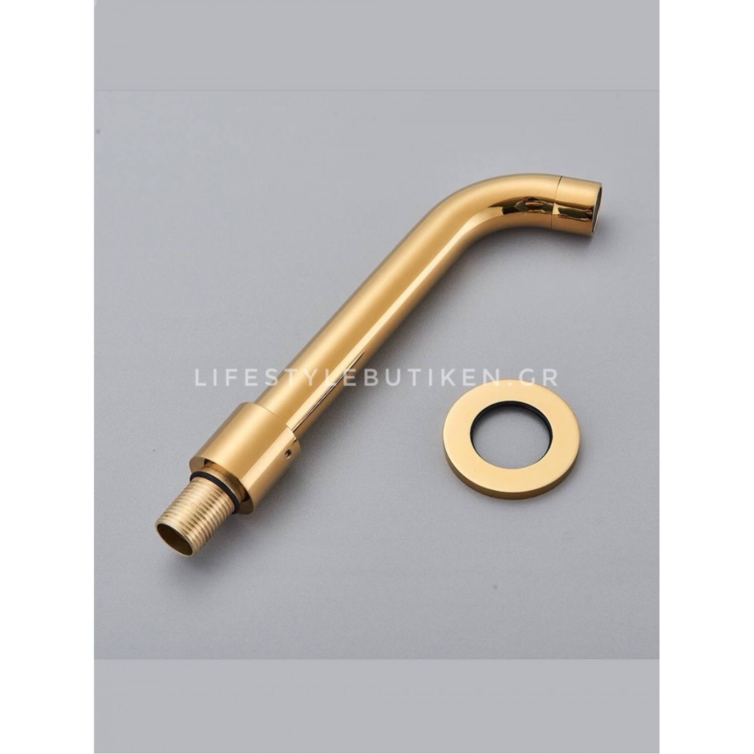 NARON Επιτοίχια Μπαταρία Νιπτήρα Αναμεικτική Με Μηχανισμό Εντοιχισμού NR3577 POLISHED GOLD