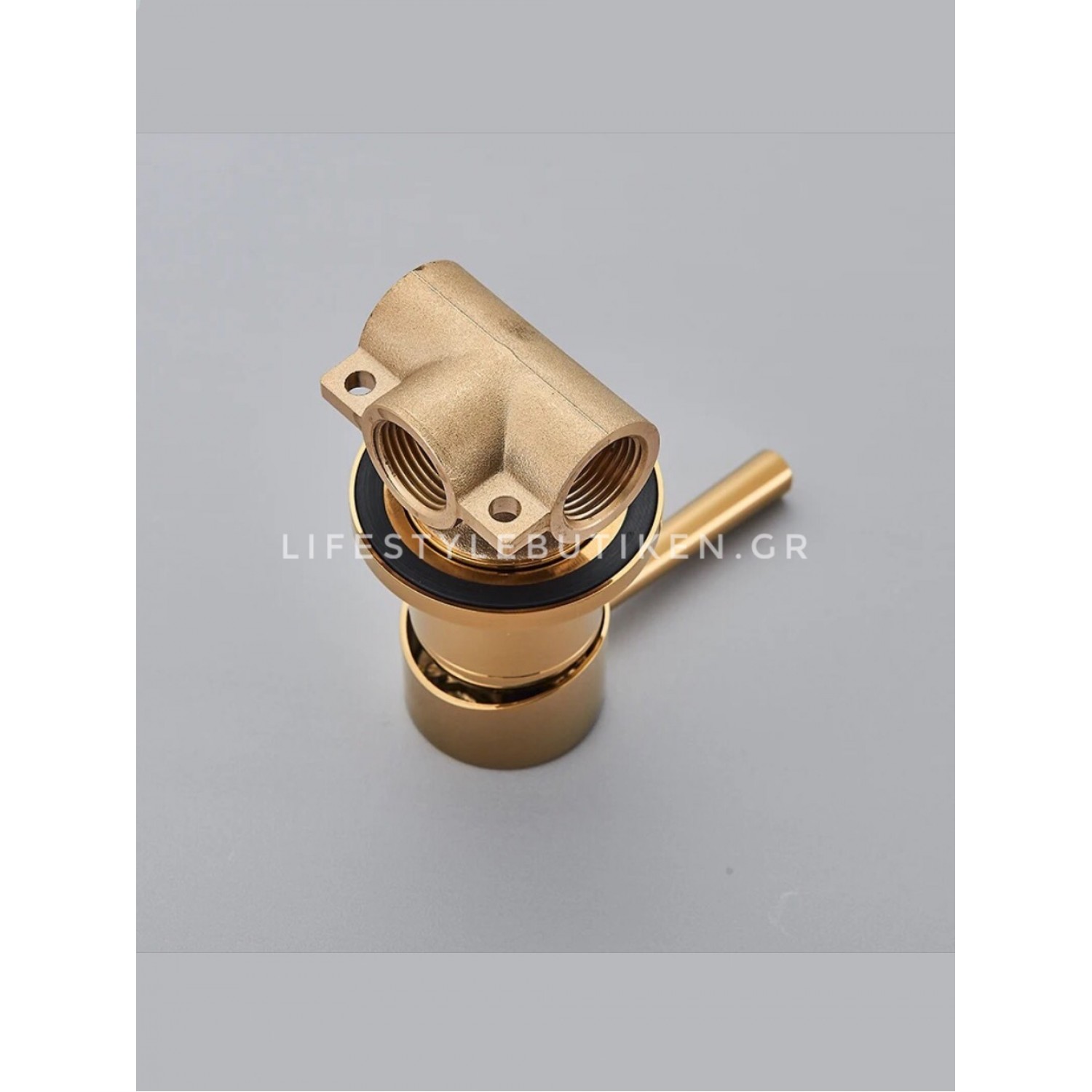 NARON Επιτοίχια Μπαταρία Νιπτήρα Αναμεικτική Με Μηχανισμό Εντοιχισμού NR3577 POLISHED GOLD