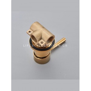 NARON Επιτοίχια Μπαταρία Νιπτήρα Αναμεικτική Με Μηχανισμό Εντοιχισμού NR3577 POLISHED GOLD