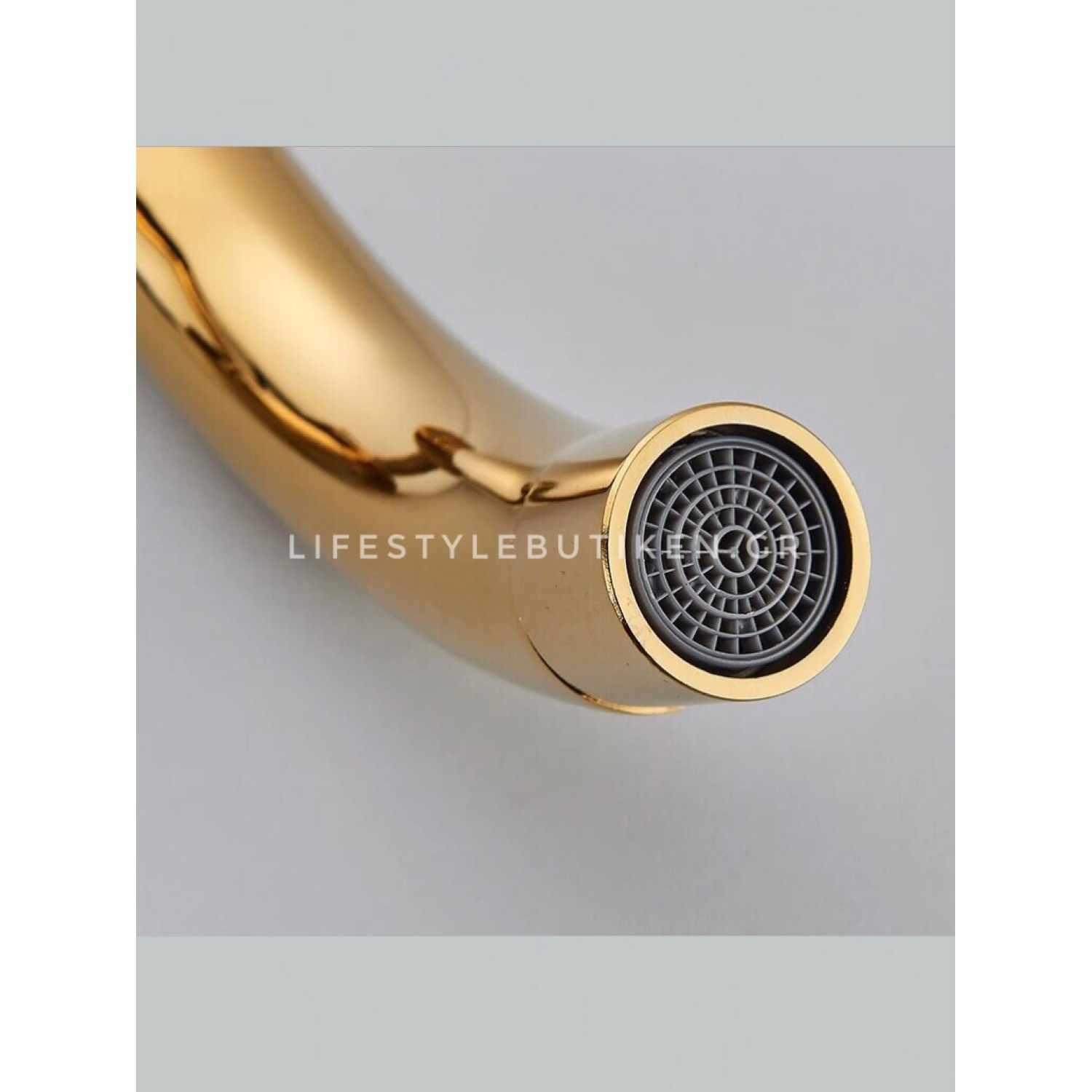 NARON Επιτοίχια Μπαταρία Νιπτήρα Αναμεικτική Με Μηχανισμό Εντοιχισμού NR3577 POLISHED GOLD