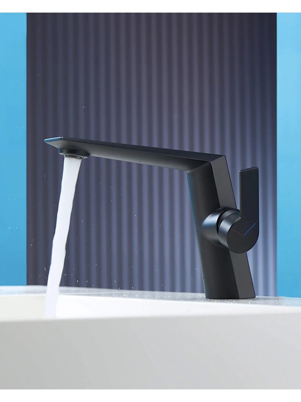 Naron Μπαταρία Νιπτήρα Αναμεικτική NR81642 Black Mat