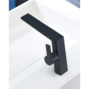 Naron Μπαταρία Νιπτήρα Αναμεικτική NR81642 Black Mat