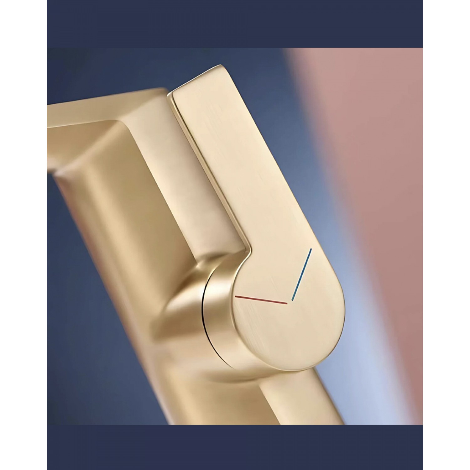 Naron Μπαταρία Νιπτήρα Αναμεικτική NR81642 Brushed Gold