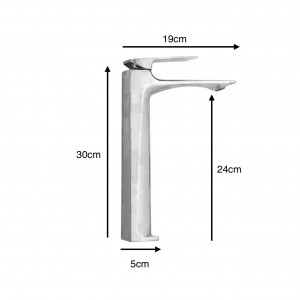 Naron Ψηλή Μπαταρία Πάγκου Νιπτήρα αναμεικτική NR2040 Brushed Gold