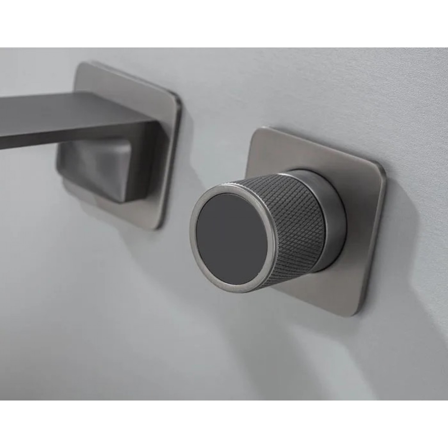 NARON Επιτοίχια Μπαταρία Νιπτήρα Αναμεικτική Με Μηχανισμό Εντοιχισμού NR6030 Gun Metal