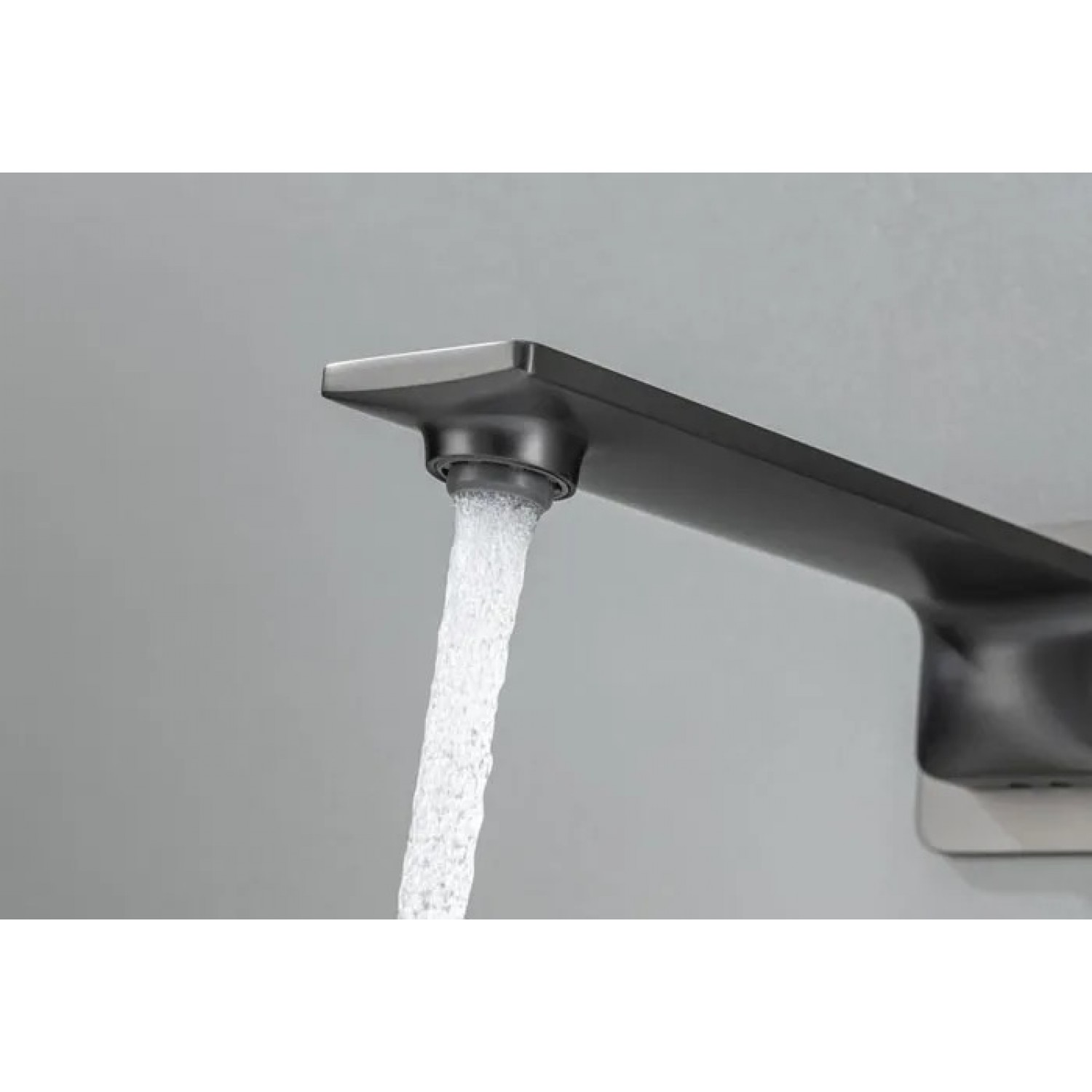 NARON Επιτοίχια Μπαταρία Νιπτήρα Αναμεικτική Με Μηχανισμό Εντοιχισμού NR6030 Gun Metal