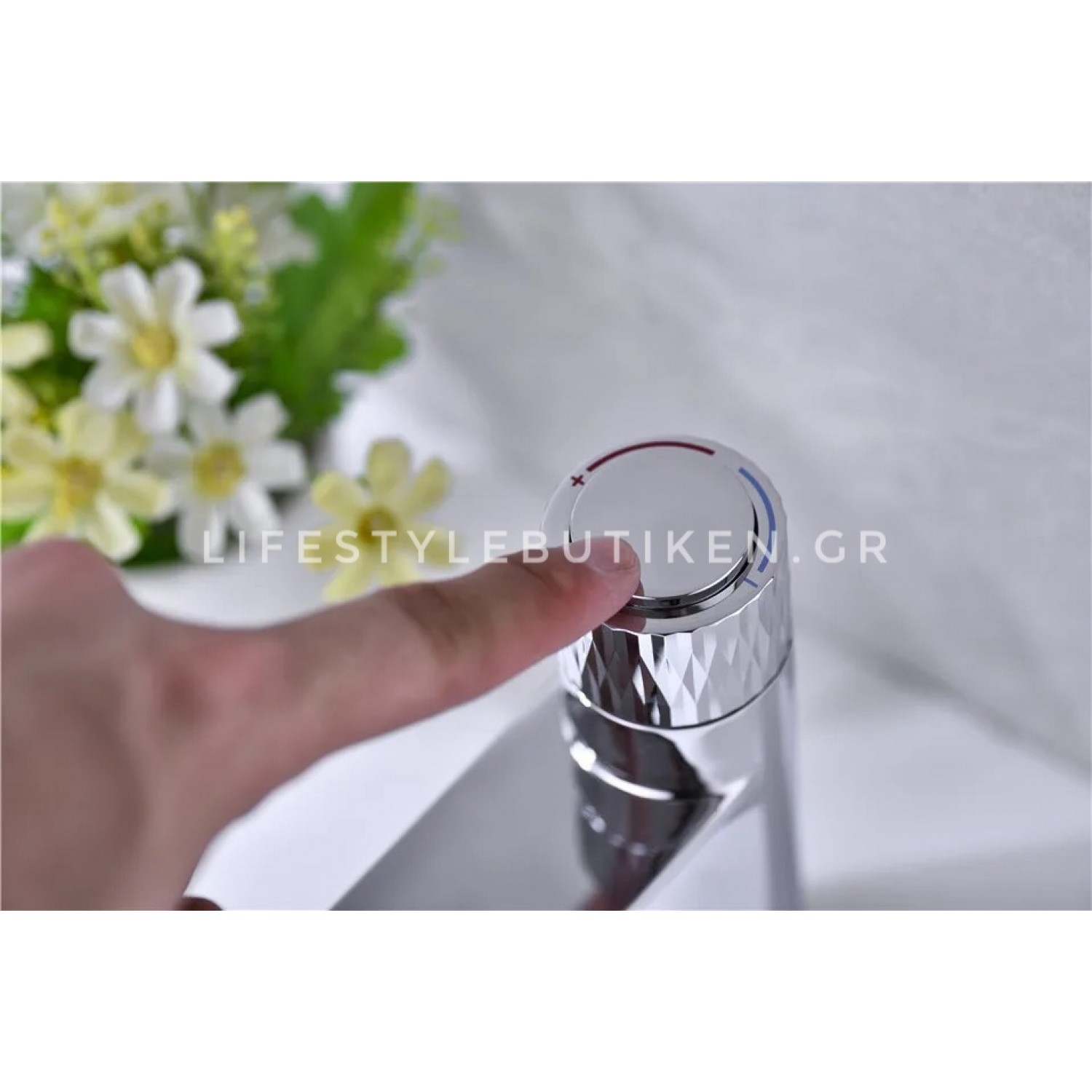 Luxury Ψηλή Μπαταρία Νιπτήρα με Πάτημα Κουμπιού STOCCO BZ8821CL CHROME