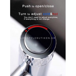 Luxury Ψηλή Μπαταρία Νιπτήρα με Πάτημα Κουμπιού STOCCO BZ8821CL CHROME