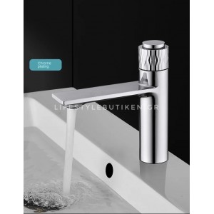 Luxury Μπαταρία Νιπτήρα με Πάτημα Κουμπιού STOCCO BZ8820C CHROME