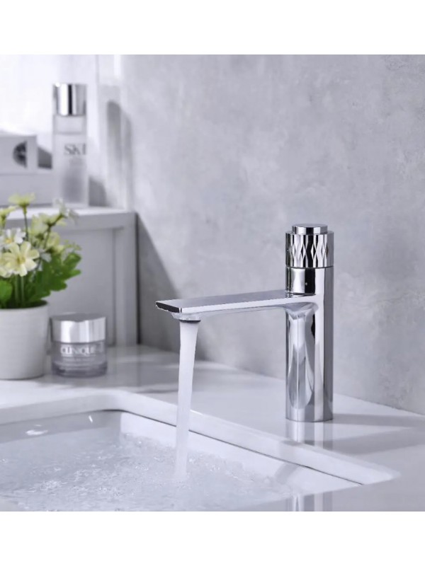 Luxury Μπαταρία Νιπτήρα με Πάτημα Κουμπιού STOCCO BZ8820C CHROME
