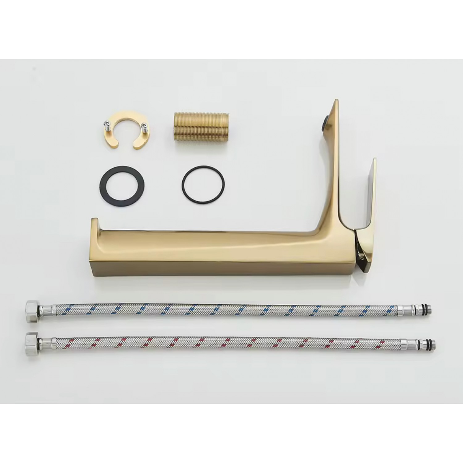 Naron Ψηλή Μπαταρία Πάγκου Νιπτήρα αναμεικτική NR2040 Brushed Gold