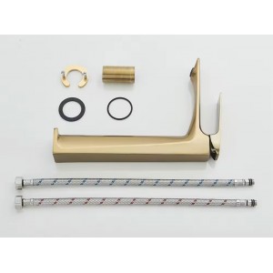 Naron Ψηλή Μπαταρία Πάγκου Νιπτήρα αναμεικτική NR2040 Brushed Gold